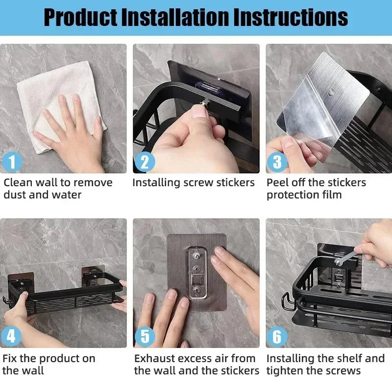 Sleek Wall-Mounted Bathroom Shelf™